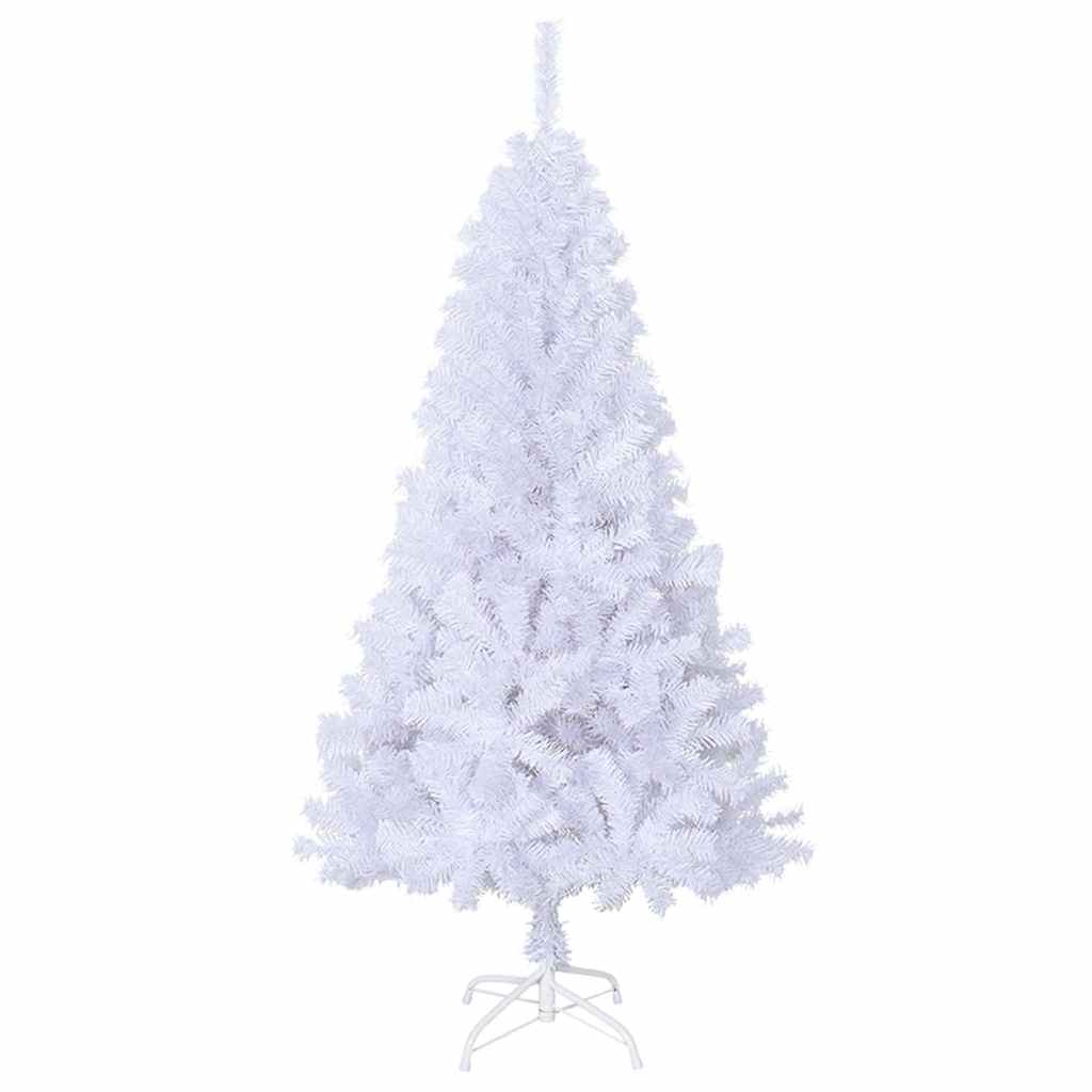 Artificial Christmas Tree with Thick Branches White 120 cm PVC